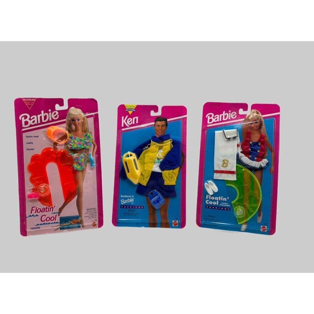 Vintage NIP NRFB 1993- 1995 Mattel Barbie Floatin Cool Swimwear Ken Lifeguard